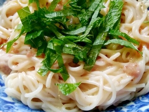 ゴマだれそうめん梅しそ風味♪